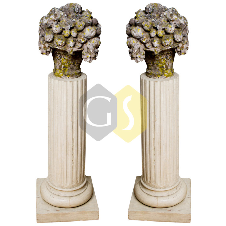Stone Column (Flowers on top)
